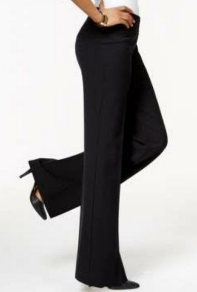 black striped wide leg pants